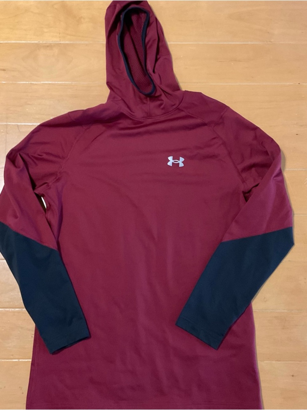 Under Armour Maroon and Black Hooded Pullover